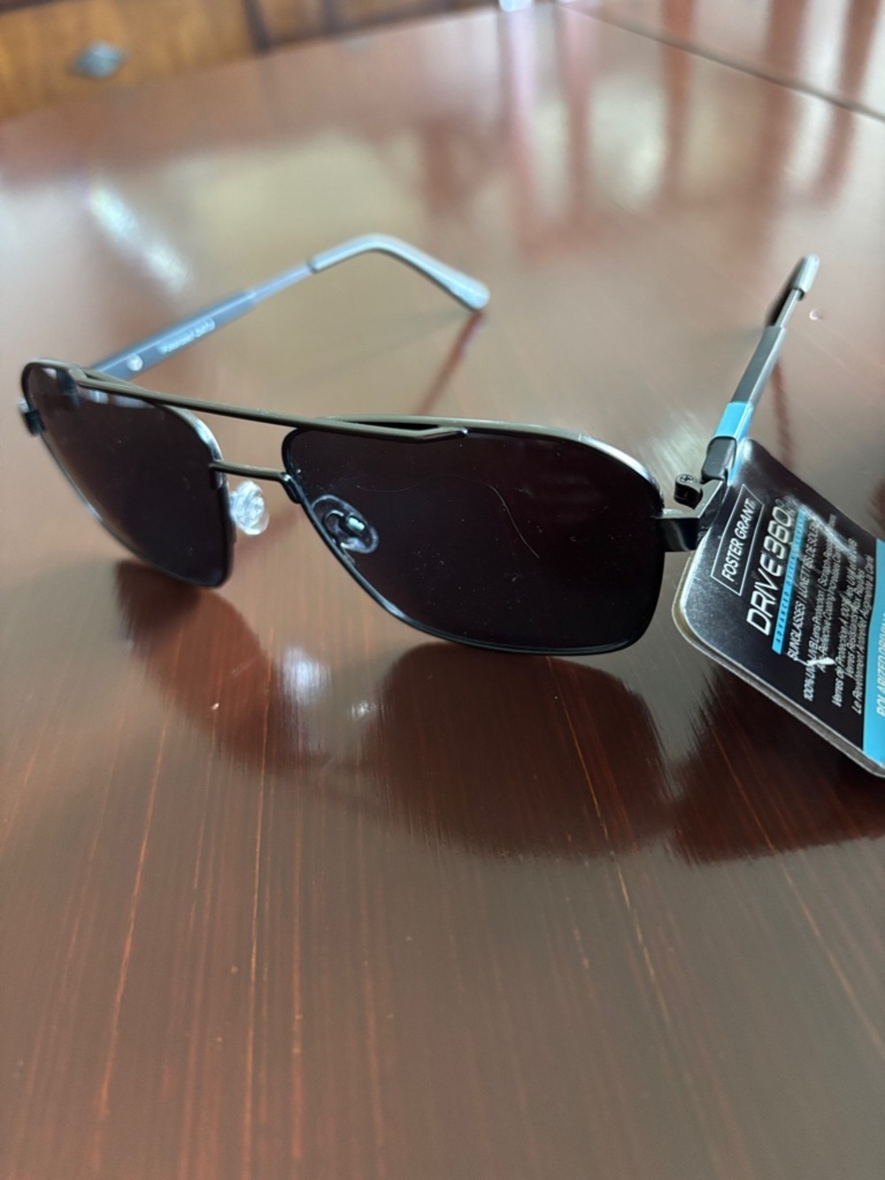 Foster Grant Drive 360  Polarized,100% UVA-UVB protect,Aviator,mirror,gray metal